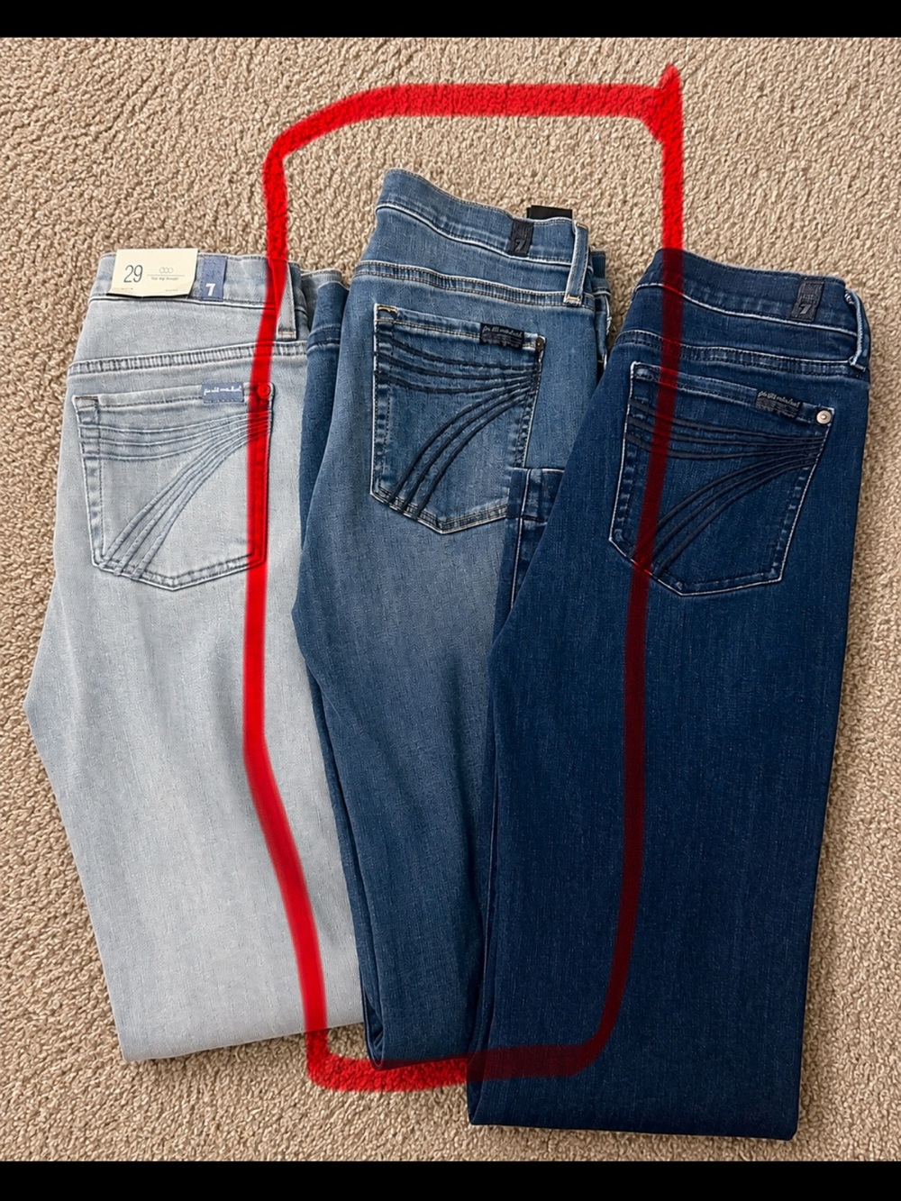 7 For All Mankind Mid Jeans